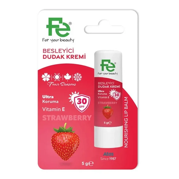 Fe Besleyici Dudak Kremi SPF30 Çilekli 5gr ürün görseli 1