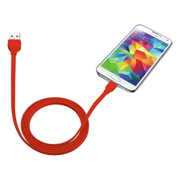 Trust 20137 Urban Flat Micro Usb 1M Kablo,Kırmızı - Resim 5