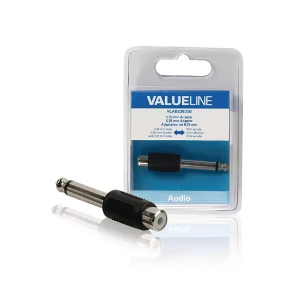 Valuelıne Ses Adaptörü 6,35 Mm Erkek  Rca Kalın Siyah ürün görseli 1
