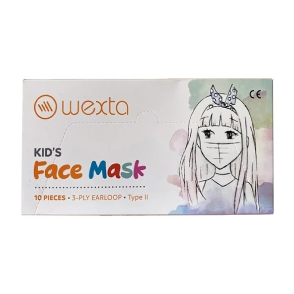 Wexta STL3PLY 10LU Meltblown Filtreli Desenli Çocuk Koruyucu Yüz Maskesi ürün görseli 1
