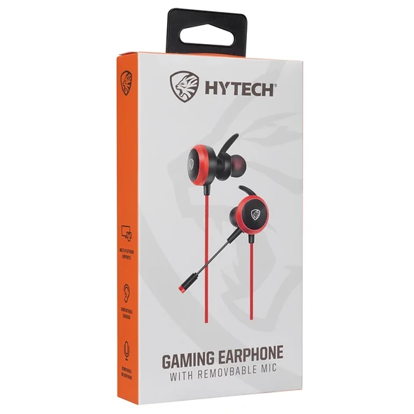 Hytech HY-GK2 3,5 Oyuncu Esnek Mikrofonlu Kırmızı Kulakiçi Kulaklık ürün görseli 1
