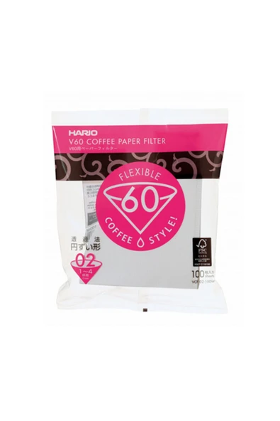 V60 02 Dripper Filtresi 100 Adet V60 02 Filtre Kağıdı 100'lü ürün görseli 1