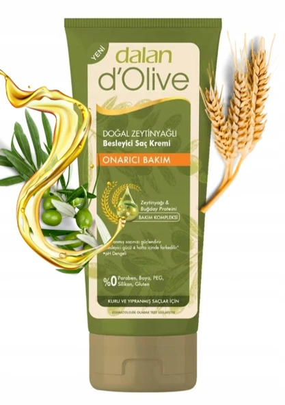 DALAN D'OLİVE DOĞAL Z.YAĞLI BESLEYİCİ SAÇ KREMİ 200ML ONARICI BAKIM ürün görseli 1