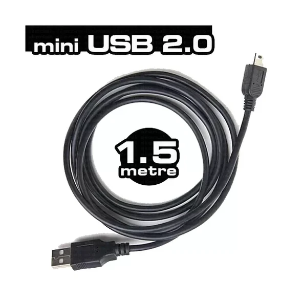 Dark Mini Usb 2.0 1.5M Şarj Ve Data Kablosu (Ps3 Kol Şarj Kablosu)(Dkcbusb2Minil150) ürün görseli 1