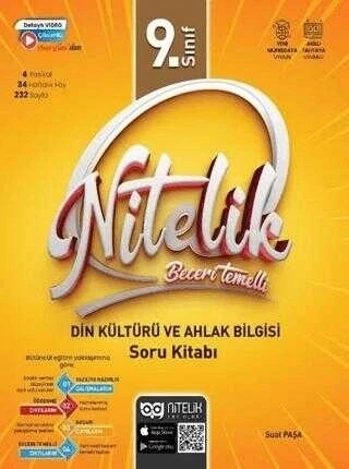 Nitelik Yayınları 9. Sınıf Din Kültürü ve Ahlak Bilgisi Soru Kitabı Beceri Temelli ürün görseli 1