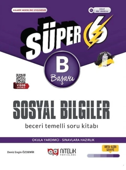 Nitelik Yayınları 6. Sınıf Süper Sosyal Bilgiler B Soru Kitabı ürün görseli 1