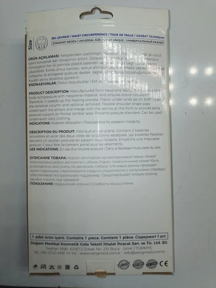 NEOPREN POSTUREKS KORSE (STANDART) - Resim 4