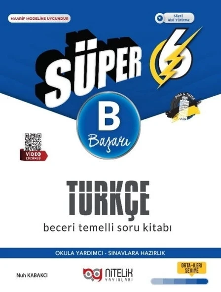 Nitelik Yayınları 6.sınıf (B) Süper Türkçe Soru Kitabı Beceri Temelli ürün görseli 1