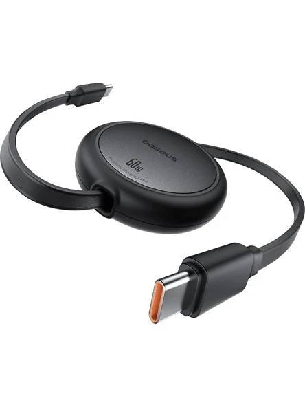 Baseus Free2Pull – Type-C to Type-C 60W PD 2.0 Hızlı Şarj Kablosu 1 m – Siyah ürün görseli 1