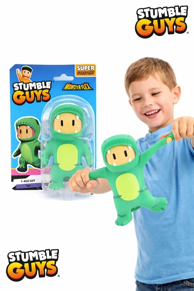 T-Rex Guy I Stumble Guys MonsterFlex Seri 2 12 cm Esnek Figür | Lisanslı Oyuncak ürün görseli 1