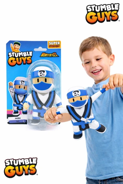 Shiro I Stumble Guys MonsterFlex Seri 2 12 cm Esnek Figür | Lisanslı Oyuncak ürün görseli 1