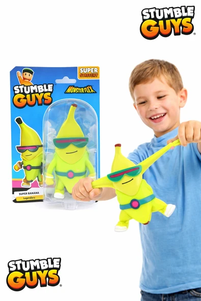 Süper Banana I Stumble Guys MonsterFlex Seri 2 12 cm Esnek Figür | Lisanslı Oyuncak ürün görseli 1