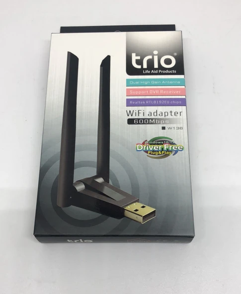 TRİO Wifi Adaptör 600Mbps ÇİFT ANTEN - Resim 6