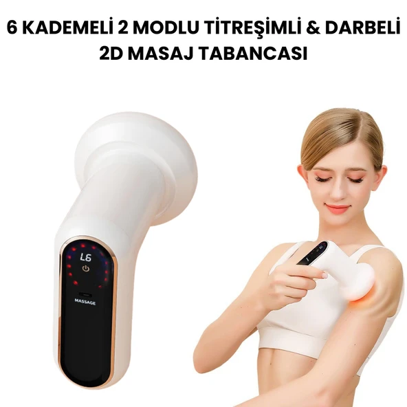 6 Kademeli 2 Modlu Titreşimli 2D Masaj Aleti  5 Başlıklı, Şarjlı, Tüm Vücut Kullanımına Uygun ürün görseli 1