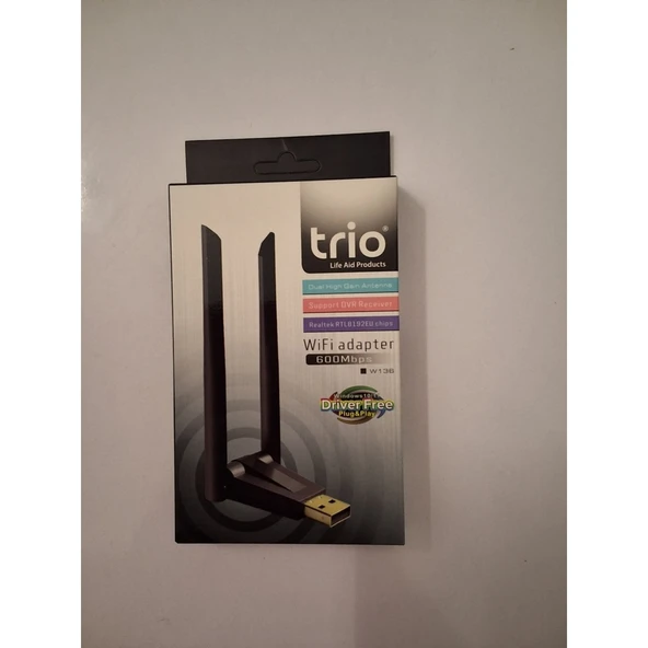 TRİO Wifi Adaptör 600Mbps ÇİFT ANTEN - Resim 2