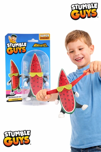 Watermelon Guy I Stumble Guys MonsterFlex Seri 2 12 cm Esnek Figür | Lisanslı Oyuncak ürün görseli 1