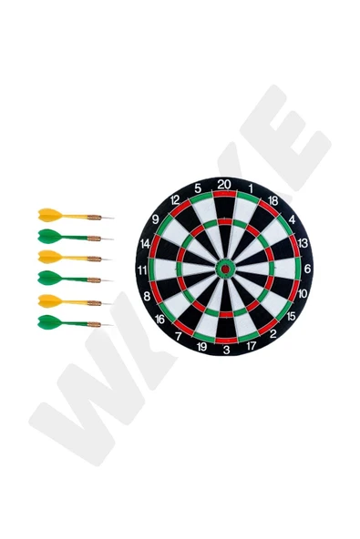 Walke 16inç Dart Tahtası Seti, 6 Çelik-Plastik Dart ile Çift Taraflı Dart Tahtası Oyunu, Oyun Salonları ürün görseli 1