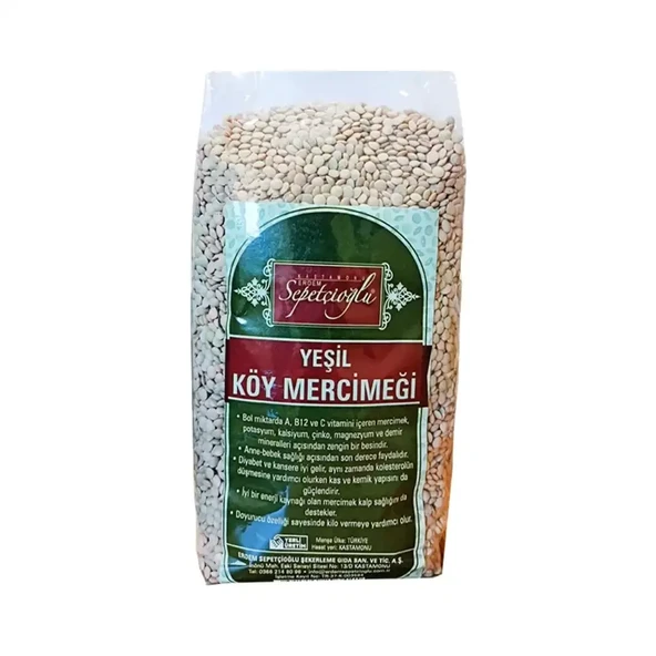 Kastamonu Sepetçioğlu Yeşil Köy Mercimeği 1000G ürün görseli 1