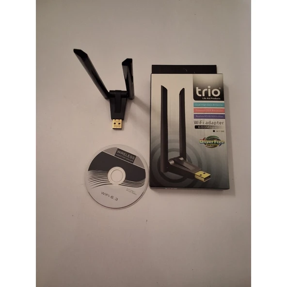TRİO Wifi Adaptör 600Mbps ÇİFT ANTEN - Resim 3