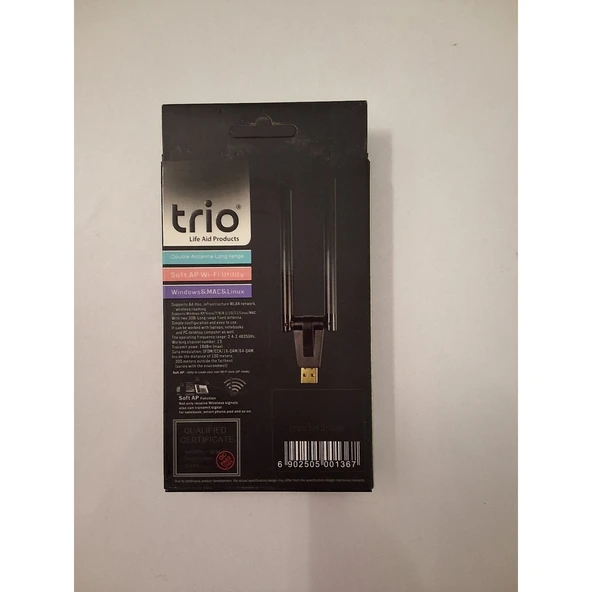 TRİO Wifi Adaptör 600Mbps ÇİFT ANTEN - Resim 4