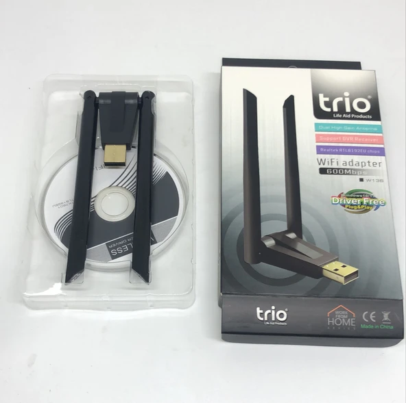 TRİO Wifi Adaptör 600Mbps ÇİFT ANTEN - Resim 7