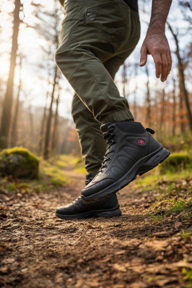 Enoch Erkek Siyah Büyük Numara Waterproof Yüksek Bilekli Outdoor Trekking ve Doğa Botu ürün görseli 1