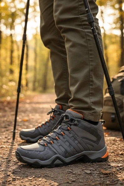 Enoch Erkek Füme Turuncu Su Geçirmez Outdoor Trekking ve Doğa Yürüyüş Botu ürün görseli 1