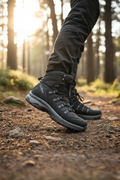 Enoch Erkek Siyah Su Geçirmez Outdoor Trekking ve Profesyonel Dağcı Botu ürün görseli 1