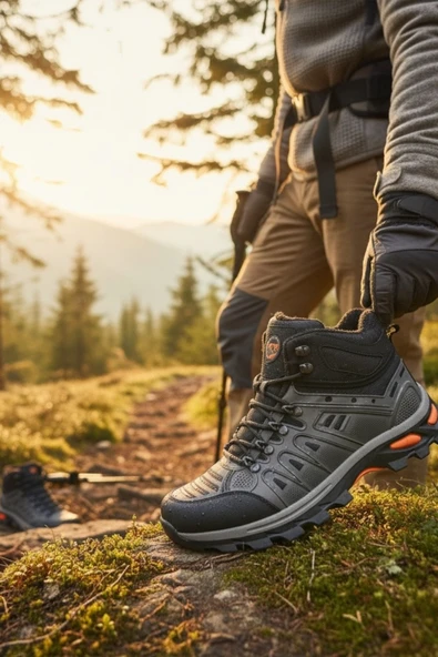 Enoch Erkek Füme Waterproof Kürklü Outdoor Trekking ve Dağcı Botu ürün görseli 1