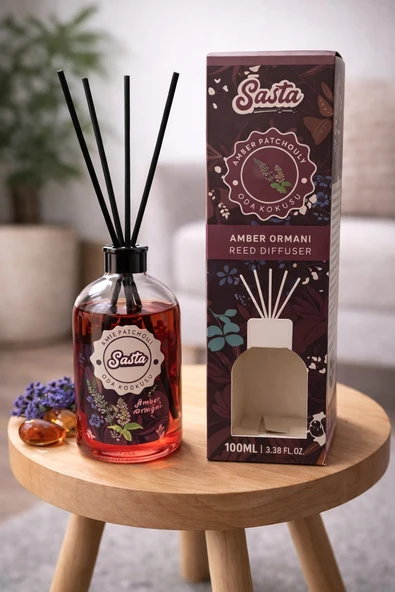 Bambu Oto Koku Amber Ormanı Reed Diffuser | Derin, Sıcak ve Zamansız Bir Koku Deneyimi ürün görseli 1