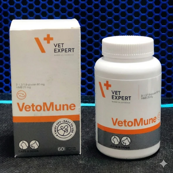 Vet Expert Vetomune Bağışıklık Sistemi Güçlendirici 60 Kapsül - Orijinal Veteriner Takviyesi ürün görseli 1