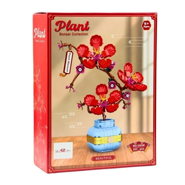 Bricks Dekoratif Sakura Şeftali Çiçeği Modeli Yapım Seti  337 Parça ürün görseli 1