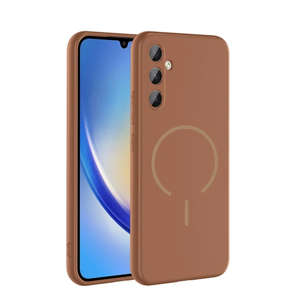 Samsung Galaxy A24 Kılıf Meta Lansman M-Safe Kamera Korumalı içi Kadife Yumuşak Renkli Süet Silikon ürün görseli 1
