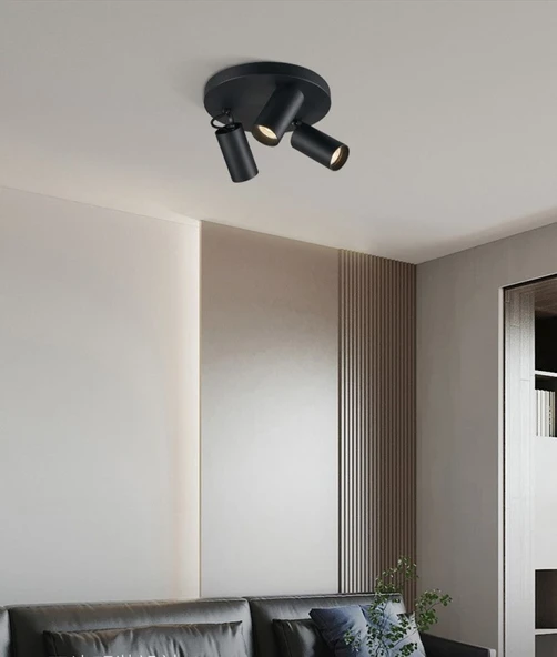 RİOLİGHT MODERN9 SİYAH MUTFAK,SALON,GİYİNME ODASI,CAFELER İÇİN GÜN İŞİĞI METAL 3LÜ SPOT(AMPUL DAHİL) ürün görseli 1