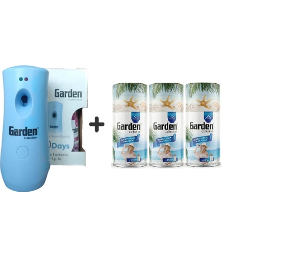 Garden Oda Kokusu Hava Temizleyici Otomatik Makine+ Okyanus Yaz Esintisi Meltemi Oda Spreyi 260 ml x 3 Adet ürün görseli 1