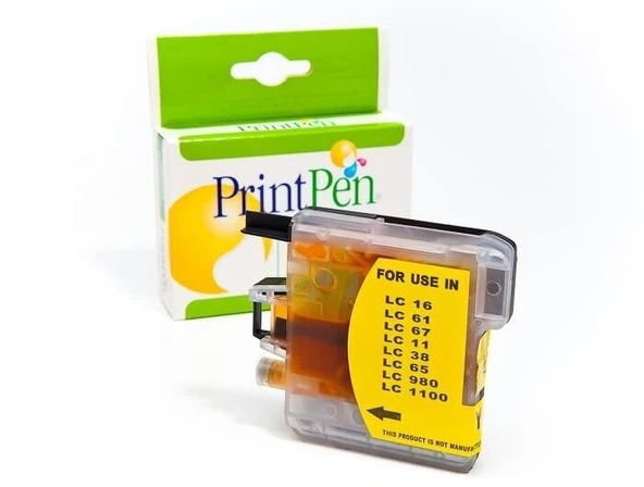 PRINTPEN BROTHER LC-38,61,65,67,980,1100 Sarı Mürekkep Kartuş Yüksek Kapasite (13,0ml.) ürün görseli 1