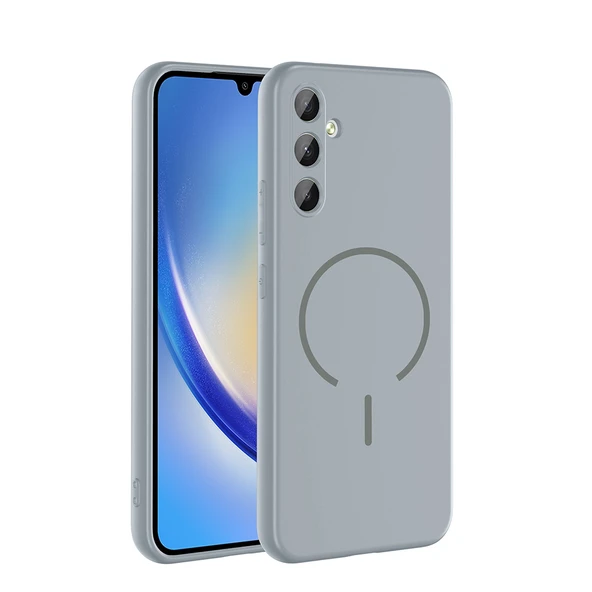 Samsung Galaxy A14 Kılıf Meta Lansman M-Safe Kamera Korumalı içi Kadife Yumuşak Renkli Süet Silikon ürün görseli 1