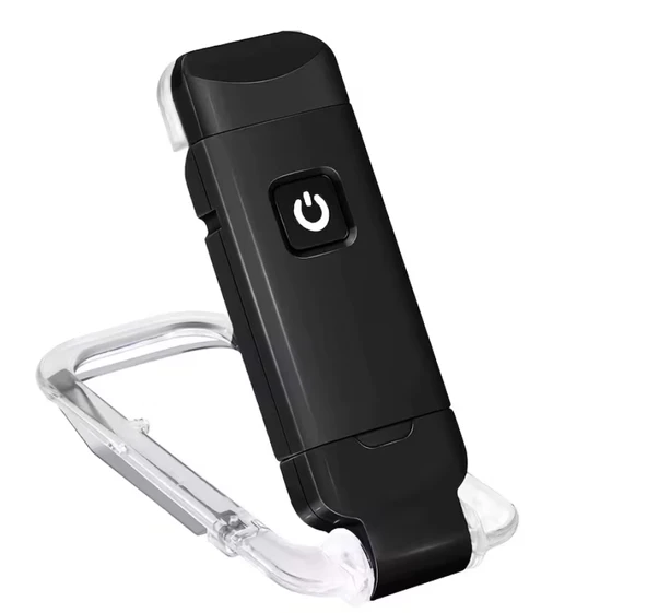 SİYAH RENK KİTAP OKUMA IŞIĞI 3 FARKLI IŞIK RENGİ 3 KADEME IŞIK KİTAP AYIRACI USB ŞARJLI ürün görseli 1
