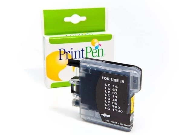 PRINTPEN BROTHER LC-38,61,65,67,980,1100 Siyah Mürekkep Kartuş Yüksek Kapasite (18,0ml.) ürün görseli 1