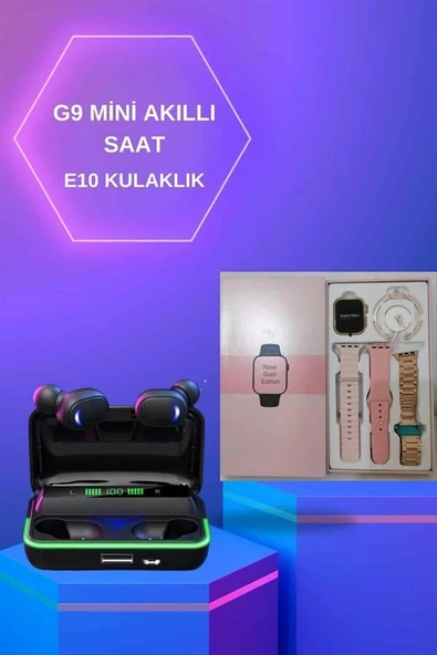 Kadınlara Özel Bileklik Hediyeli Akıllı Saat ve Dijital Göstergeli ANC Özellikli Bluetooth Kulaklık P93403S1092 ürün görseli 1