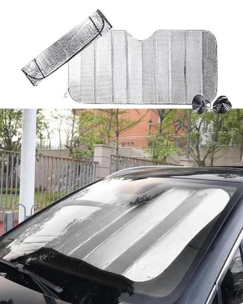 UV ve Isı Önleyici Oto Ön Cam Güneşliği Hyundai i20 Fiat Egea Toyota Corolla Volkswagen Passat ürün görseli 1