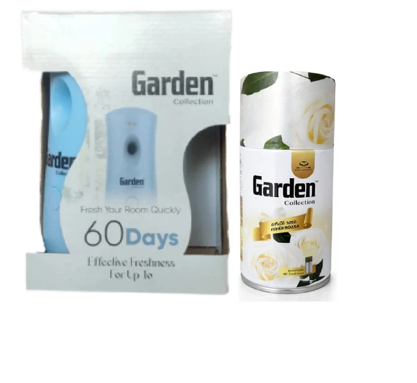 Garden Oda Kokusu Hava Temizleyici Otomatik Makine+ Beyaz Gül Kır Bahçesi Oda Spreyi 260 ml ürün görseli 1