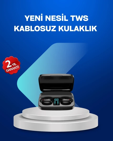 A10s TWS Bluetooth 5.0 Kablosuz Kulaklık 1800 mAh Şarj Kutulu P93692S1303 ürün görseli 1