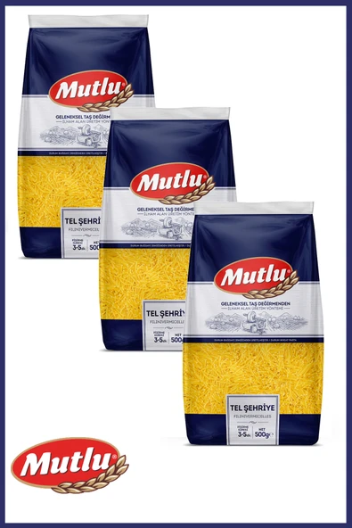 Mutlu Tel Şehriye 500 gr x 3 Adet ürün görseli 1