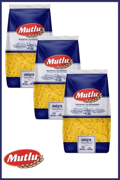 Mutlu Erişte Makarna 500 gr x 3 Adet ürün görseli 1