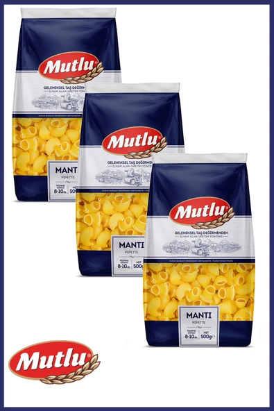 Mutlu Mantı Makarna 500 gr x 3 Adet ürün görseli 1