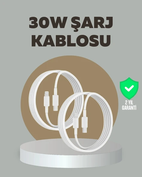 iPhone iPad Airpods Uyumlu 30W Type-C to Lightning Kablo P93987S3846 ürün görseli 1