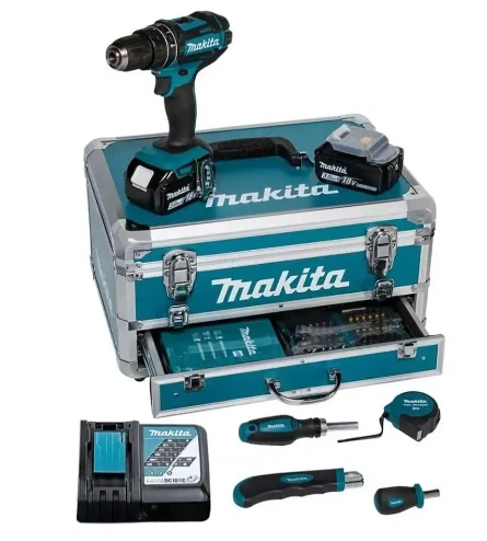 Makita DHP482RFX9 Çift Akülü 3 Ah 96 Parça Darbeli Matkap Seti ürün görseli 1