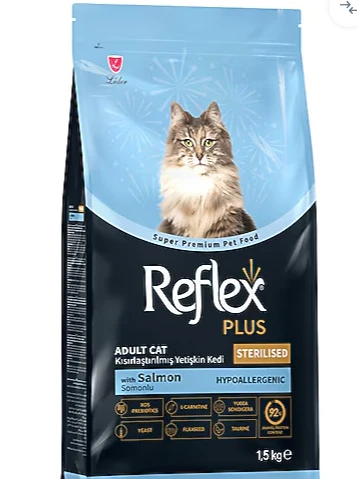 Reflex Plus Somonlu Kısırlaştırılmış Yetişkin Kedi Maması 1.5 kg ürün görseli 1