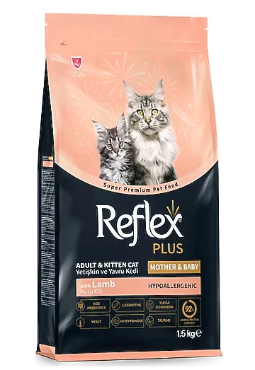 Reflex Plus Mother & Babycat Kuzu Etli Yavru Kedi Maması 1.5 kg ürün görseli 1